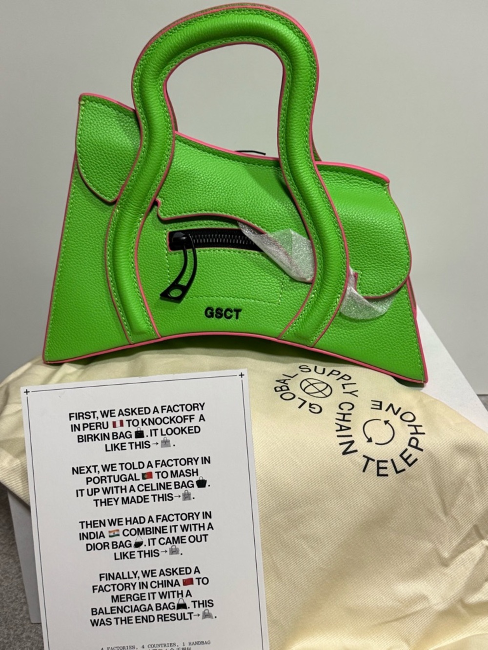 MSCHF Global Supply Chain Telephone Handbag GSCT Fruity Juice NEW $650 Retail